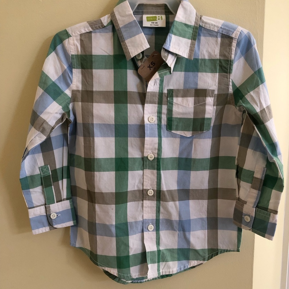 Crazy 8 Boys Plaid Button-Up Shirt